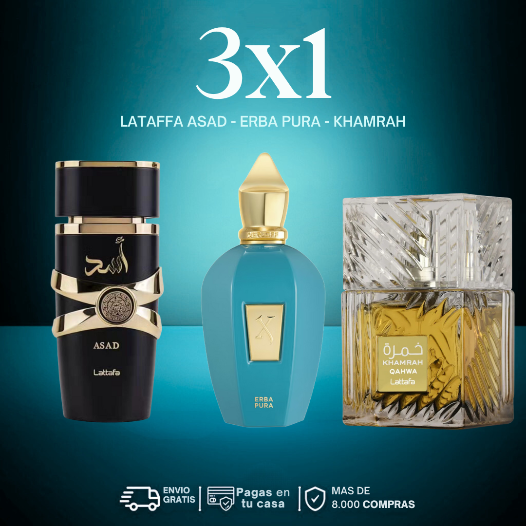 3x 1 LATAFFA ASAD - ERBA PURA - KHAMRAH