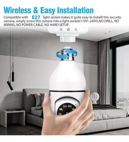 Camara Seguridad Ip Domo Con Wifi Y Parlante Vision Nocturna Color Blanco DOMO E27