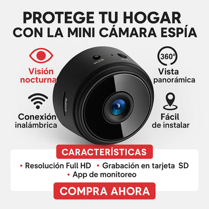 (3X1 SOLO POR HOY) MINI CÁMARA ESPÍA DE VIGILANCIA - WIFI, FULL HD