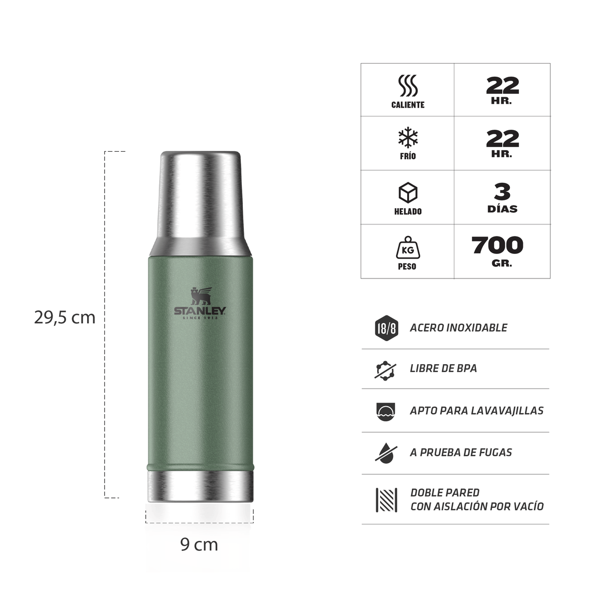 Termo Stanley Mate-System | 800 ml.